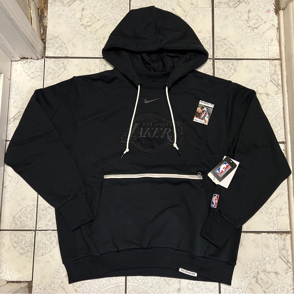 New Nike Black Engineered Lakers Standard Issue Performance Hoodie XL DA8354-010